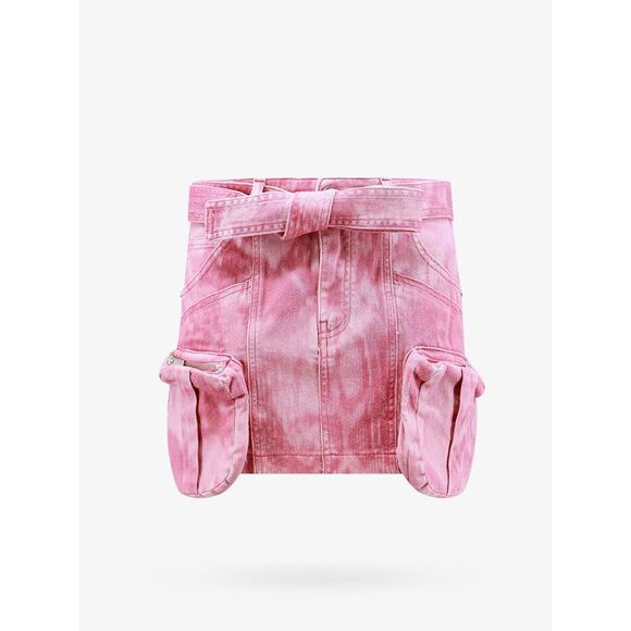BLUMARINE Size 4 Pink Beige Silk Ruffled A-Line Skirt main image 1